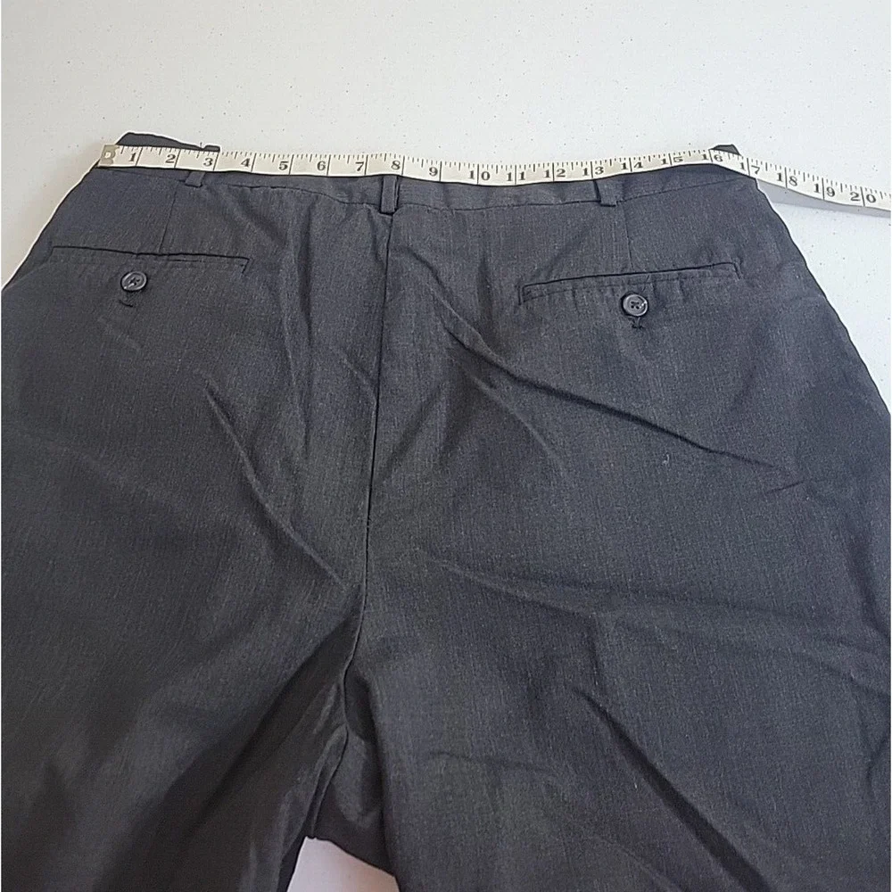 Lands' End Black Straight Leg Wool Career Casual‎ Dress Pants Mens Size 34 Long